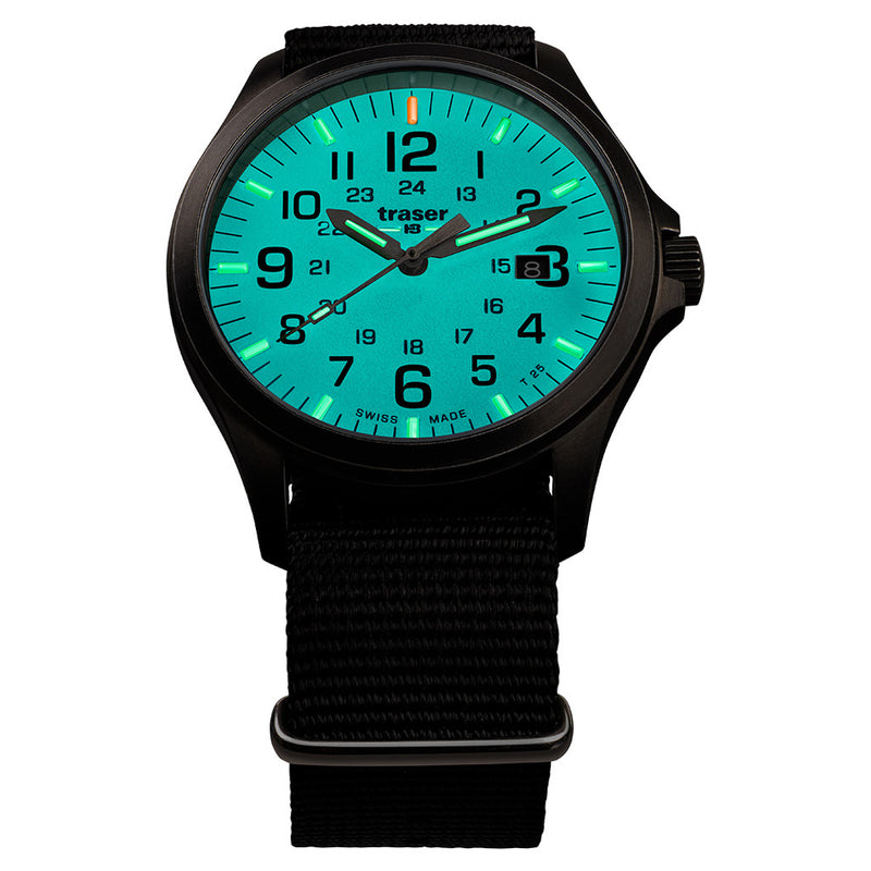 Traser P67 Officer Pro Gunmetal with SkyBlue Dial and Tritium #108647 lume