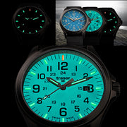 Traser P67 Officer Pro Gunmetal with SkyBlue Dial and Tritium #108647 lume