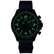Traser P67 Officer Pro Chronograph Blue Tritium Watch #109461 lume