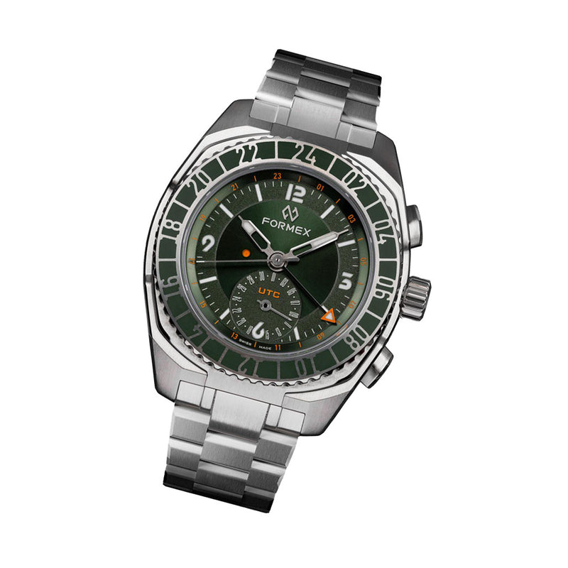 Formex Stratos UTC Automatic 41mm Watch with Green Dial #1101.1.6401.111