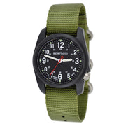 Bertucci DX3 Field Poly Resin Watch, Olive Green Nylon Strap, Black Dial - 11016 zoom