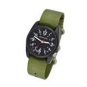 Bertucci DX3 Field Poly Resin Watch, Olive Green Nylon Strap, Black Dial - 11016 tilt
