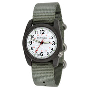Bertucci DX3 Field Resin Watch, Defender Drab Nylon Strap, White Dial - 11019 zoom