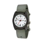 Bertucci DX3 Field Resin Watch, Defender Drab Nylon Strap, White Dial - 11019