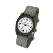 Bertucci DX3 Field Resin Watch, Defender Drab Nylon Strap, White Dial - 11019 tilt