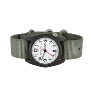 Bertucci DX3 Field Resin Watch, Defender Drab Nylon Strap, White Dial - 11019 side