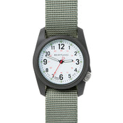 Bertucci DX3 Field Resin Watch, Defender Drab Nylon Strap, White Dial - 11019