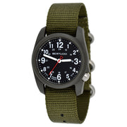 Bertucci DX3 Field Resin Watch, Olive Green Nylon Strap, Black Dial - 11026 zoom
