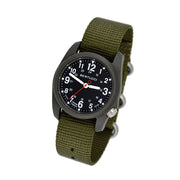 Bertucci DX3 Field Resin Watch, Olive Green Nylon Strap, Black Dial - 11026 tilt