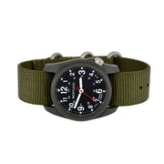 Bertucci DX3 Field Resin Watch, Olive Green Nylon Strap, Black Dial - 11026 side