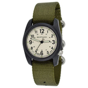 Bertucci DX3 Field Resin Watch, Olive Green Nylon Strap, White Dial - 11049 zoom