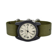Bertucci DX3 Field Resin Watch, Olive Green Nylon Strap, White Dial - 11049 side