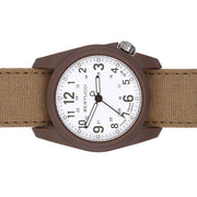 Bertucci DX3 Canvas Polycarbonate Unibody Watch, Sahara Comfort Band, White Dial - 11088