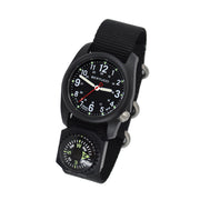 Bertucci DX3 Compass™ Field Watch with Nylon Strap, Black Dial - #11102 tilt