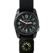 Bertucci DX3 Compass™ Field Watch with Nylon Strap, Black Dial - #11102