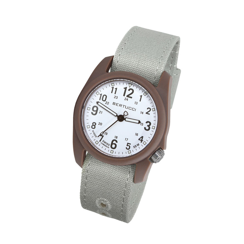 Bertucci DX3 Canvas Polycarbonate Unibody Watch with Beige Comfort Strap #11105