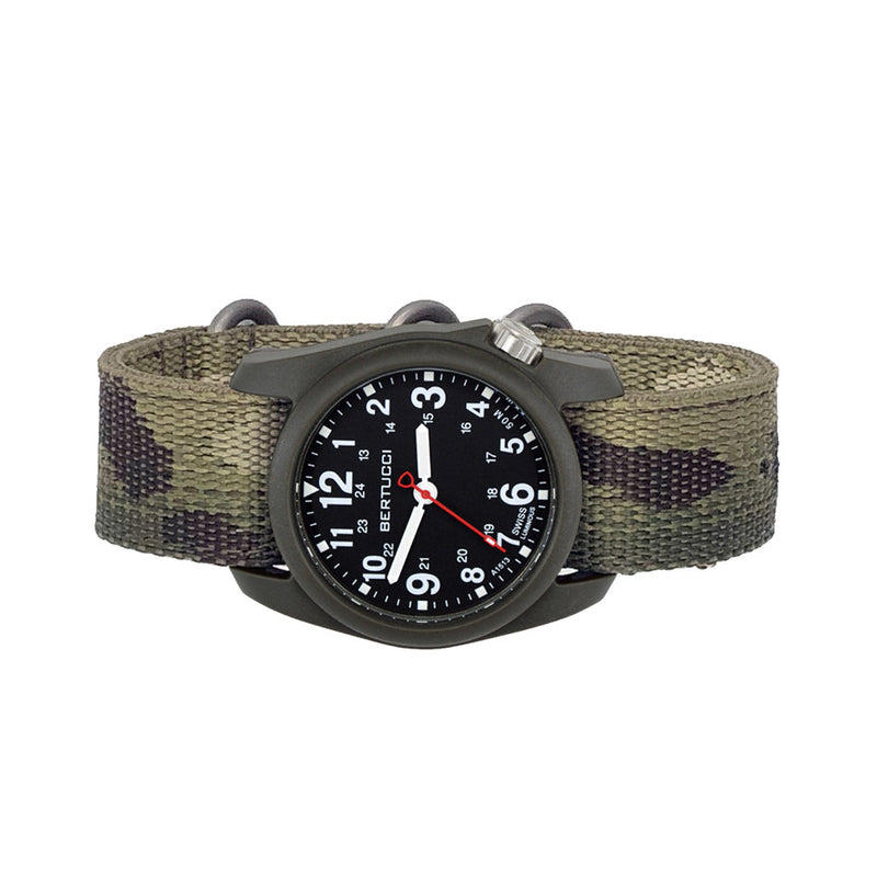 Bertucci DX3 Field Watch with Black Dial and Camo Strap #11111 side