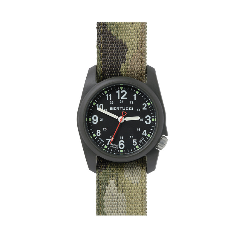 Bertucci DX3 Field Watch with Black Dial and Camo Strap #11111