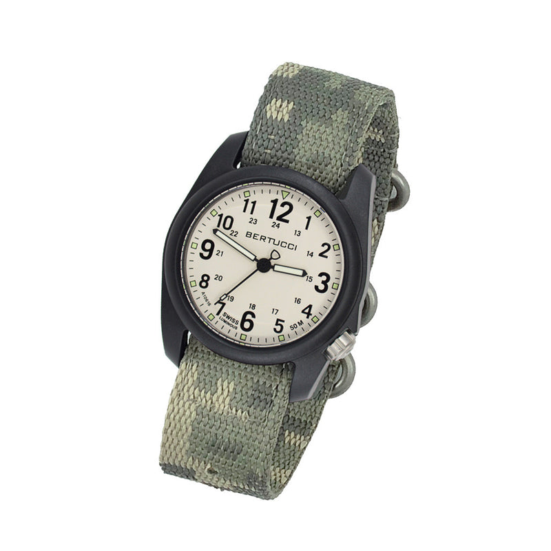 Bertucci DX3 Field Watch with Stone Color Dial and Digital Camo Strap #11112 tilt