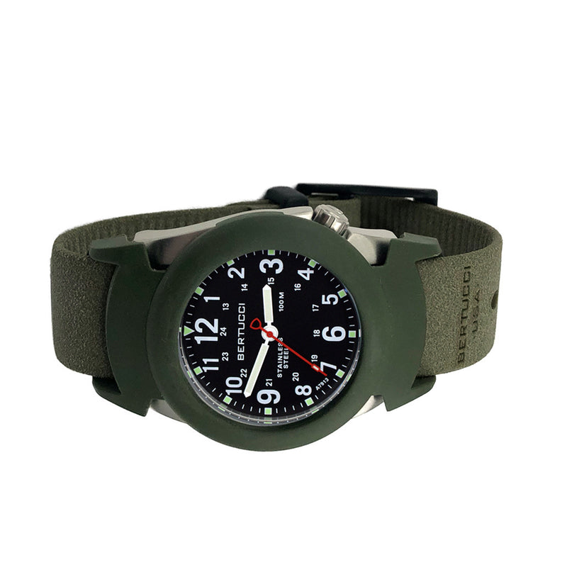 Bertucci Construction King Black Dial Watch with Foliage Strap and Pro-Guard #11115 side