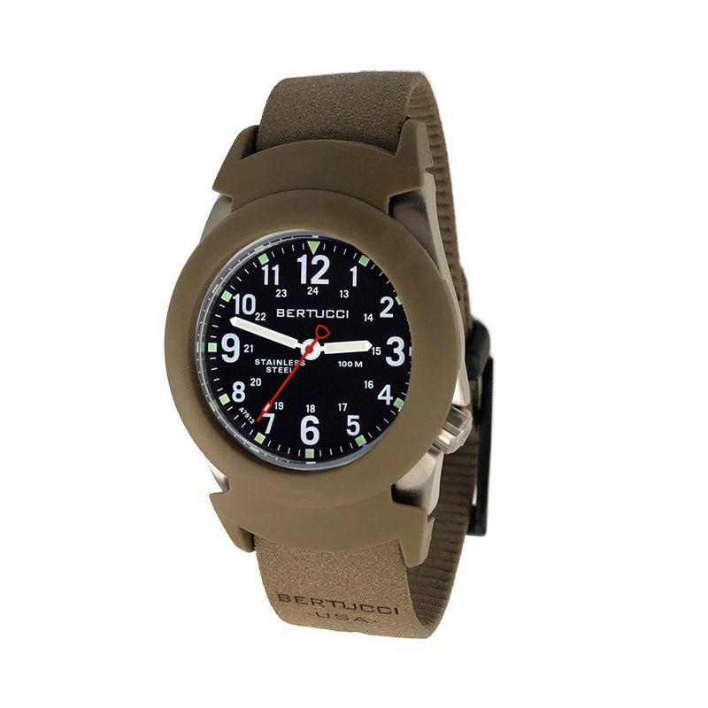 Bertucci Construction King Black Dial Watch with Coyote Strap and Pro-Guard #11116