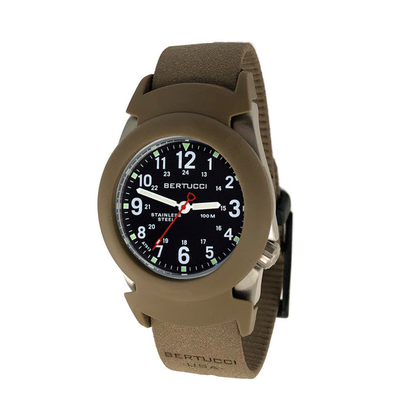 Bertucci Construction King Black Dial Watch with Coyote Strap and Pro-Guard #11116