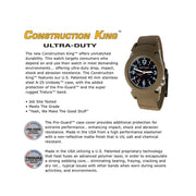 Bertucci Construction King Black Dial Watch with Coyote Strap and Pro-Guard #11116