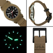 Bertucci Construction King Black Dial Watch with Coyote Strap and Pro-Guard #11116