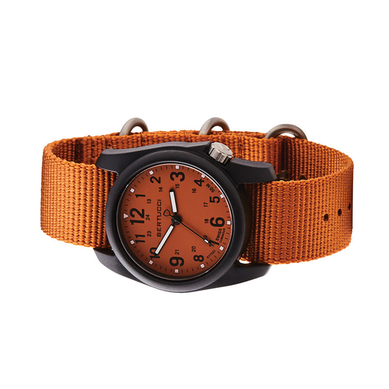Bertucci DX3 Field Watch with Cicada Orange Dial #11118 side