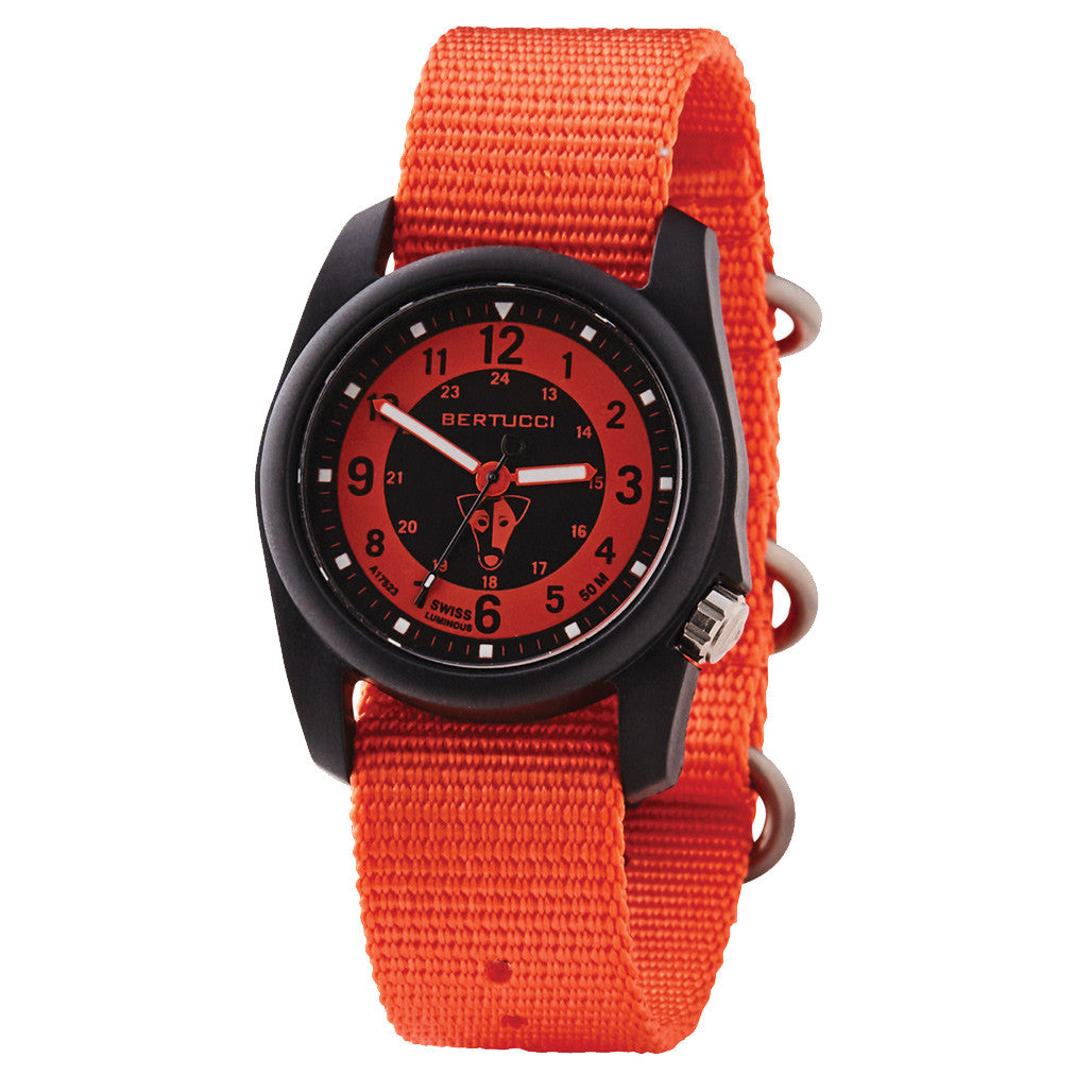 Bertucci DX3 Field Watch with Base Camp Orange Dial #11119 — Long