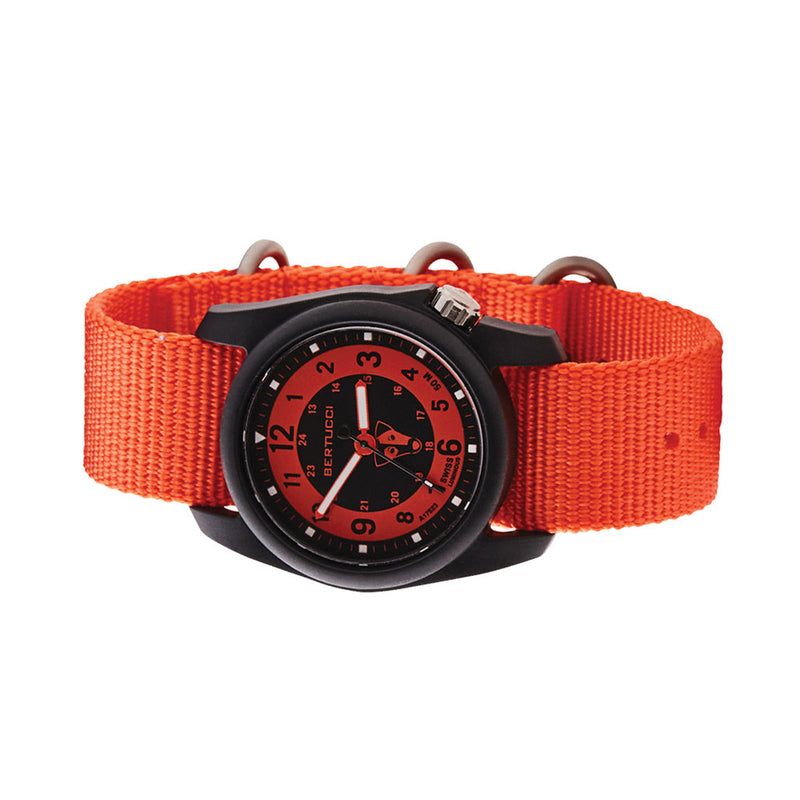 Bertucci DX3 Field Watch with Base Camp Orange Dial #11119 side