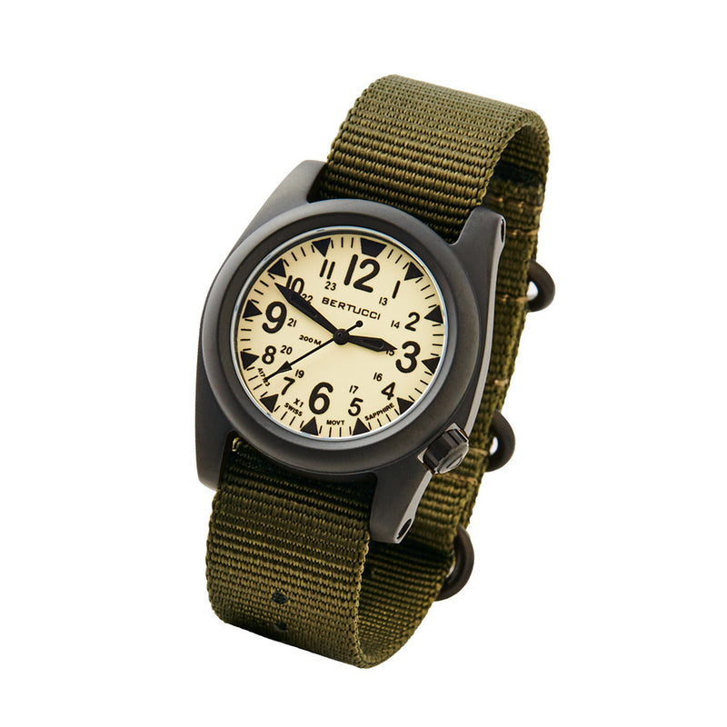 Bertucci A-2S Ballista X1 Illuminated Dial with Drab Strap #11123 tilt