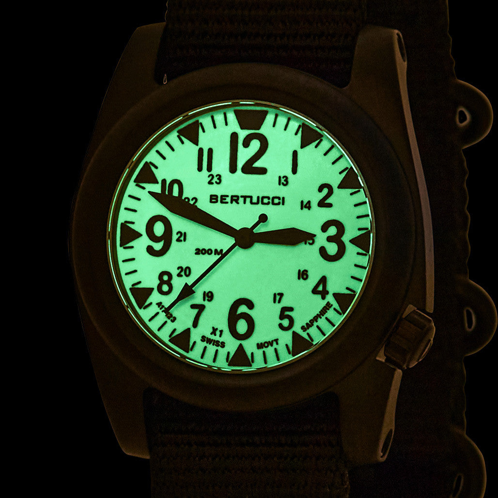 Bertucci A-2S Ballista X1 Illuminated Dial with Khaki Strap #11124