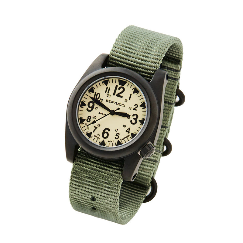 Bertucci A-2S Ballista X1 Illuminated Dial with Drab Strap #11125 tilt