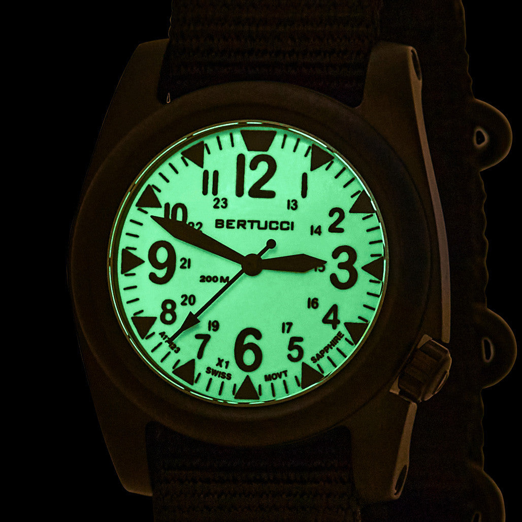 Bertucci A-2S Ballista X1 Illuminated Dial with Drab Strap #11125