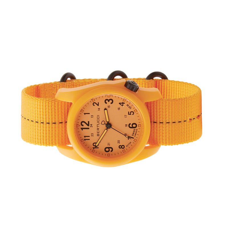 Bertucci DX3 Field Watch with Lume Case and Tangerine Dial #11135