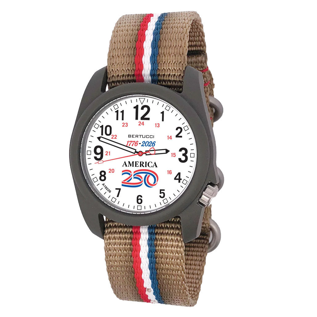 Bertucci DX3 Field America 250 White Dial Watch #11159 — Long