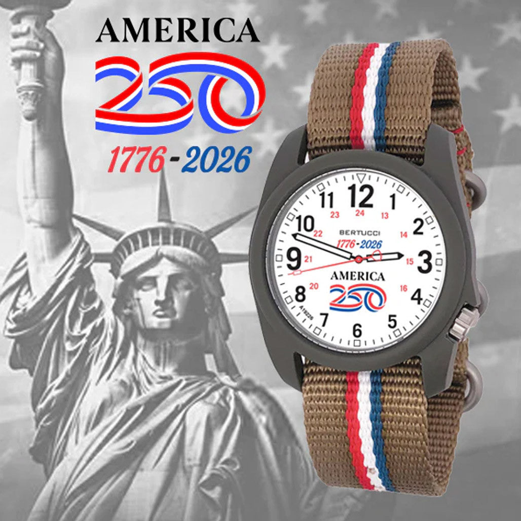 Bertucci DX3 Field America 250 White Dial Watch #11159 — Long