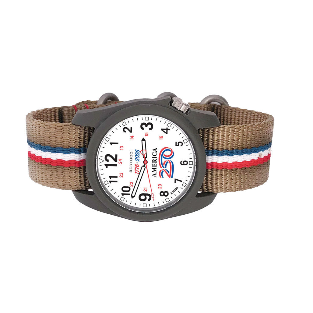 Bertucci DX3 Field America 250 White Dial Watch #11159 — Long