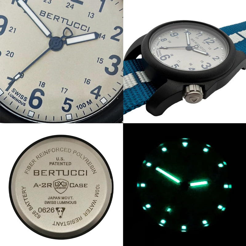Bertucci DX3 Edge in Silver with Royal Blue Strap #11166