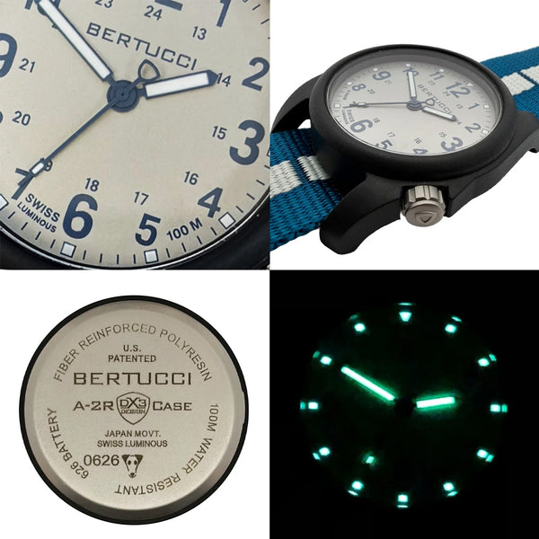 Bertucci DX3 Edge in Silver with Royal Blue Strap #11166