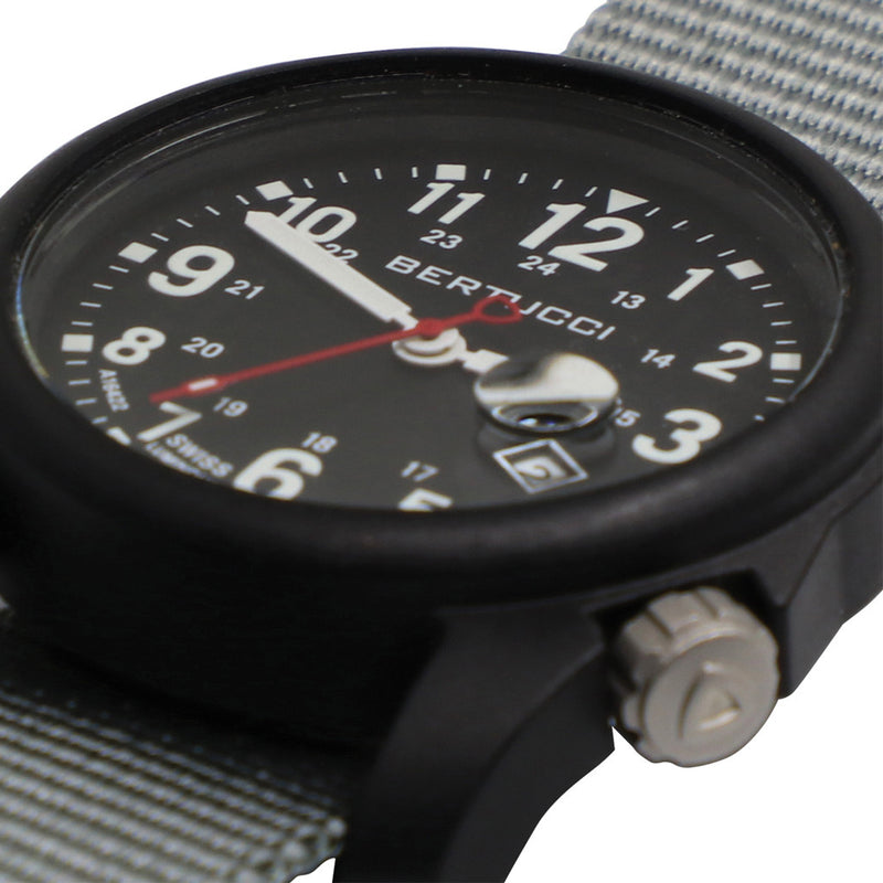 Bertucci DX3 Special Edition 10 Year Anniversary Watch with Vintage Drab Strap #11201 crown