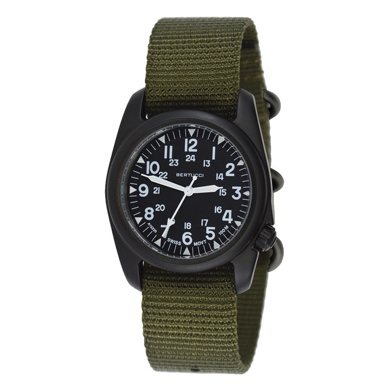 Bertucci A-2S Vintage Black with Swiss Movement and Black Dial #11510 zoom