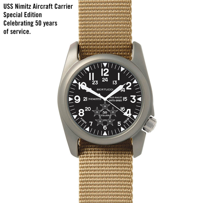 Bertucci USS Nimitz Aircraft Carrier Special Edition Black Dial Watch #11520