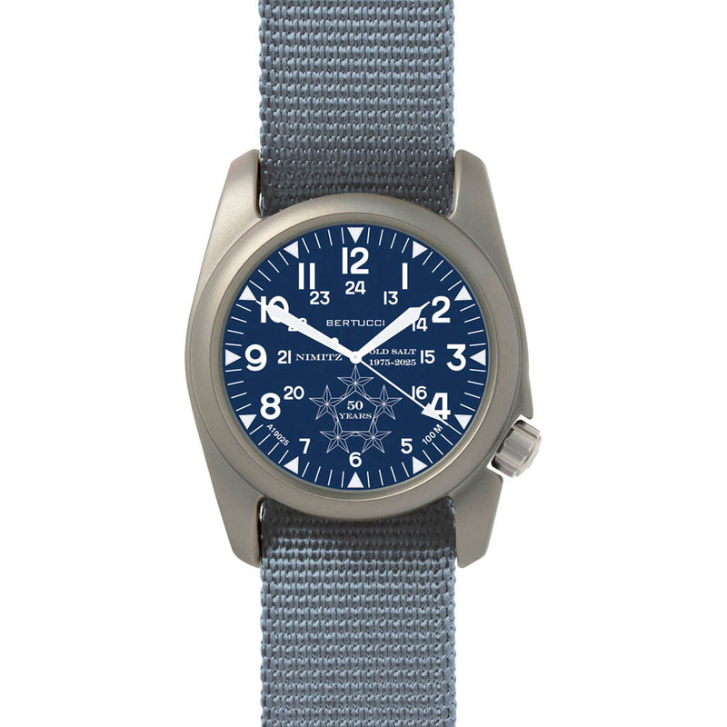 Bertucci USS Nimitz Aircraft Carrier Special Edition Blue Dial Watch #11521
