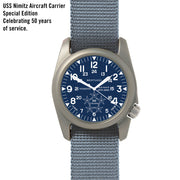 Bertucci USS Nimitz Aircraft Carrier Special Edition Blue Dial Watch #11521