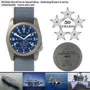 Bertucci USS Nimitz Aircraft Carrier Special Edition Blue Dial Watch #11521