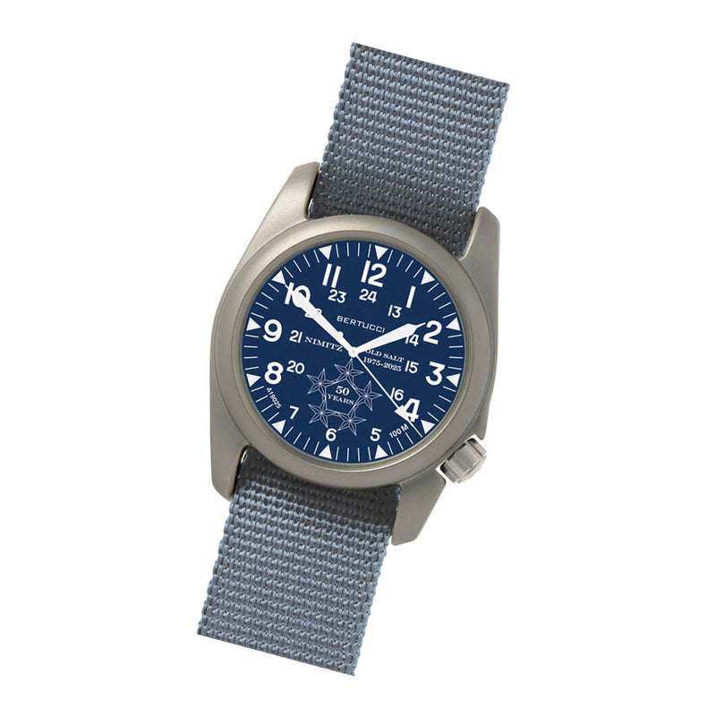 Bertucci USS Nimitz Aircraft Carrier Special Edition Blue Dial Watch #11521