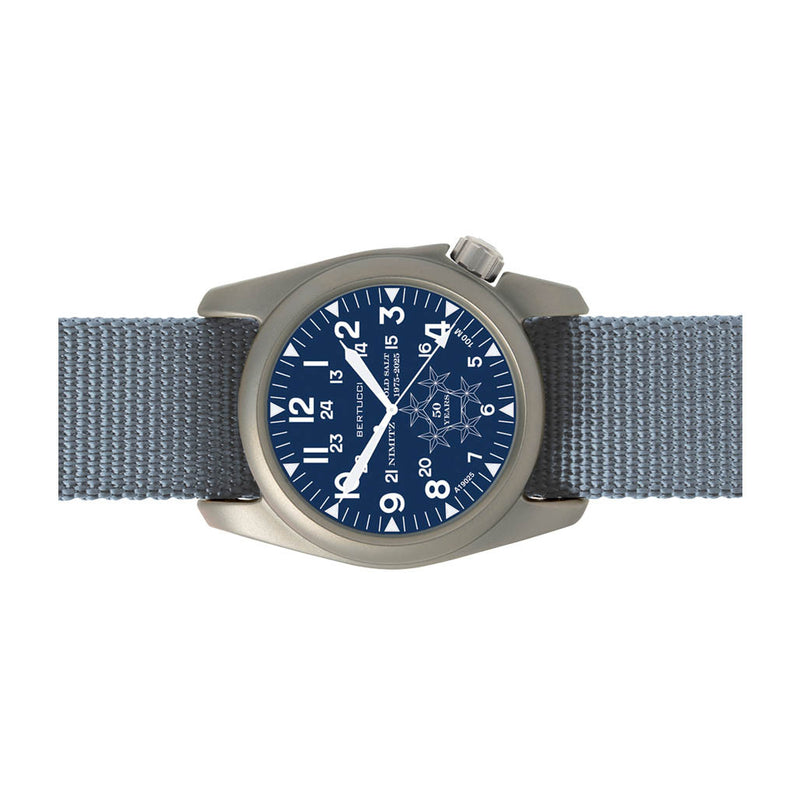Bertucci USS Nimitz Aircraft Carrier Special Edition Blue Dial Watch #11521