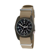 Bertucci A-2RA Retroform with USA Movement and Khaki Rubber One-Piece Strap #11603